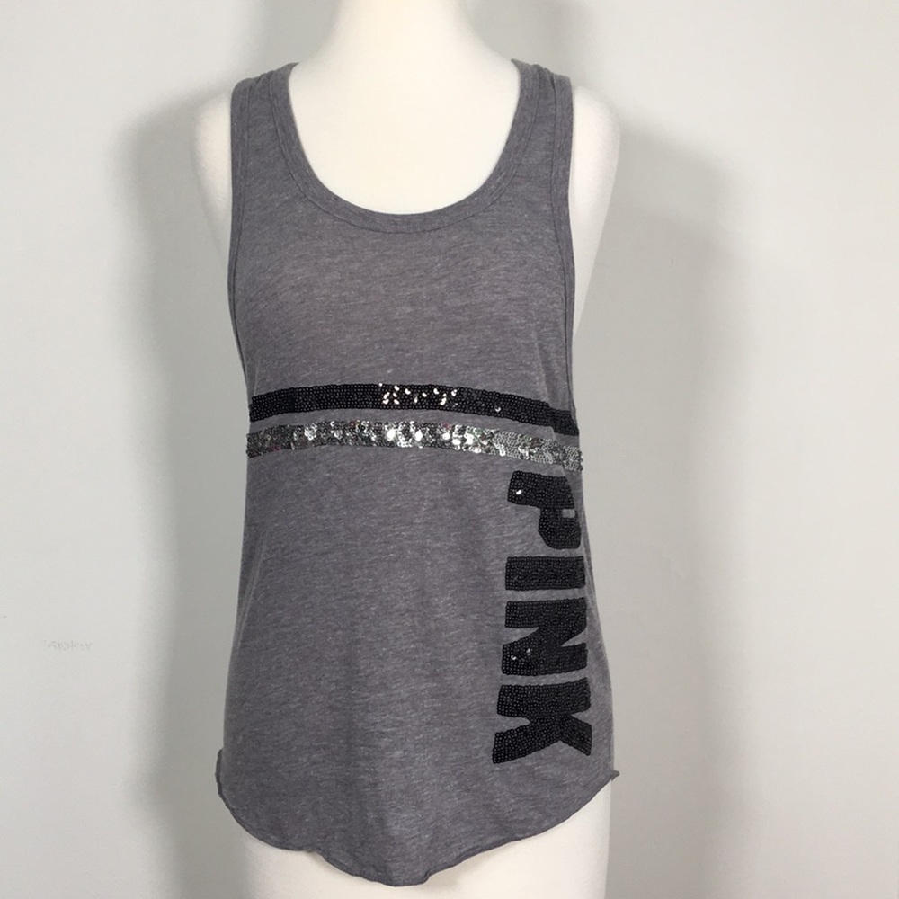 Pink XS sequin tank